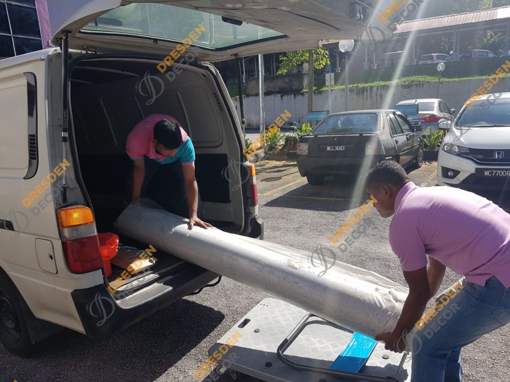 Vinyl roll delivered to site