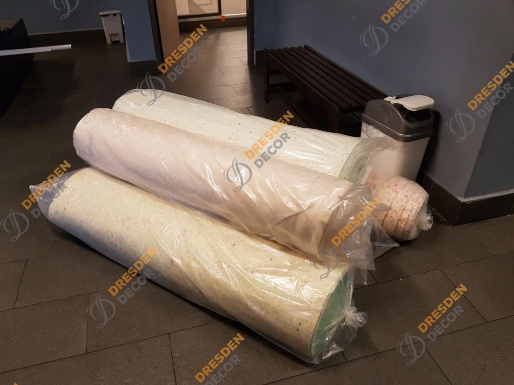 P.U Bonded Underlay delivered to site.