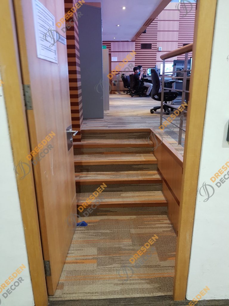 Carpet installation completed.