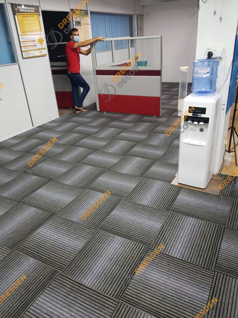 Installation of Carpet Tiles Completed.