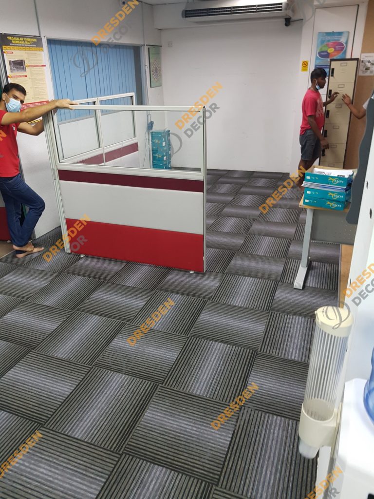 Installation of Carpet Tiles Completed.