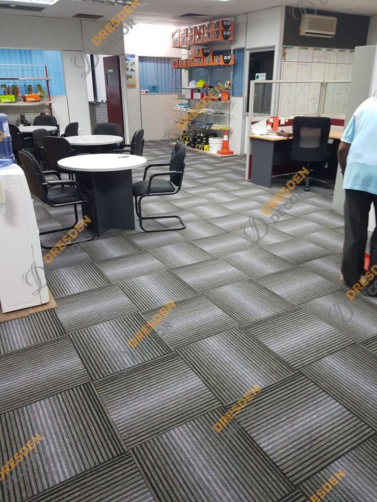 Installation of Carpet Tiles Completed.