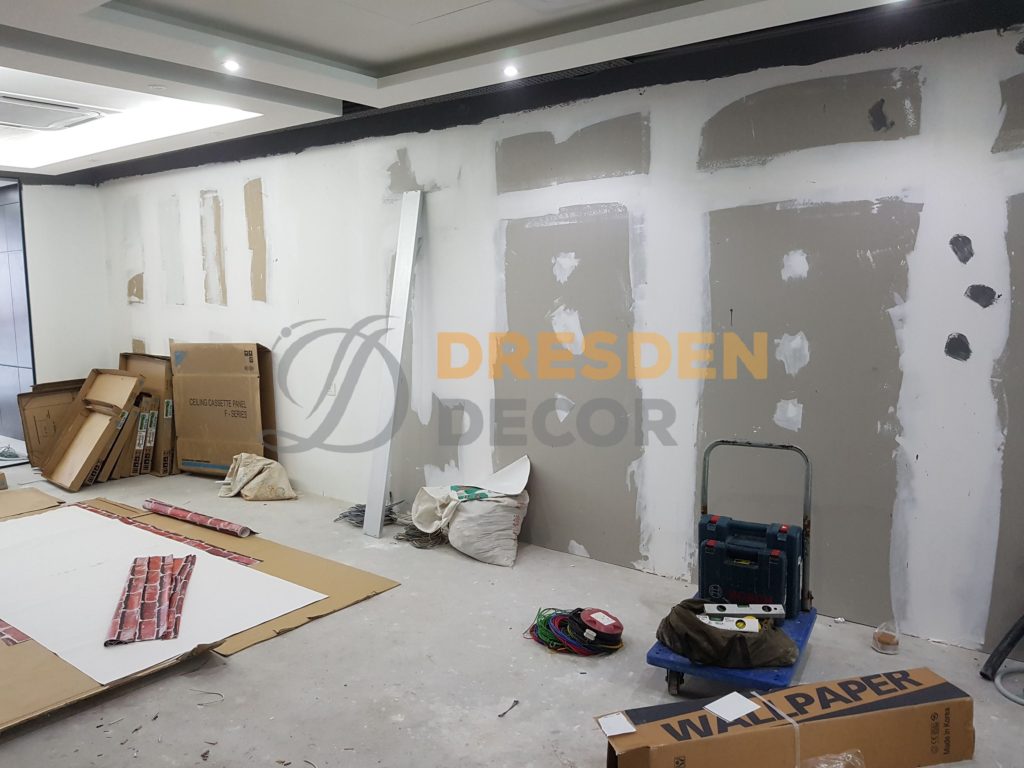 Wall before installation