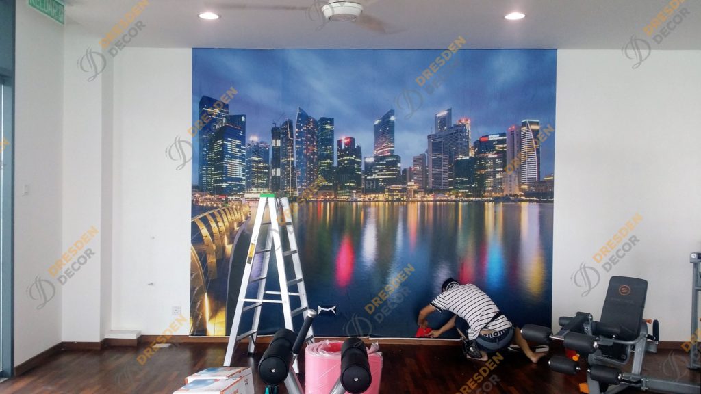 Wallpaper installation in progress