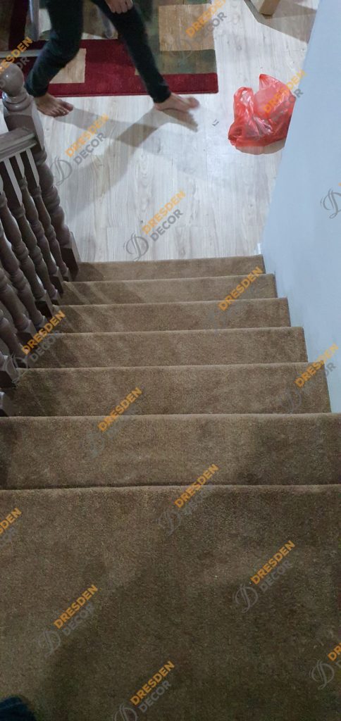 Carpet installation completed.