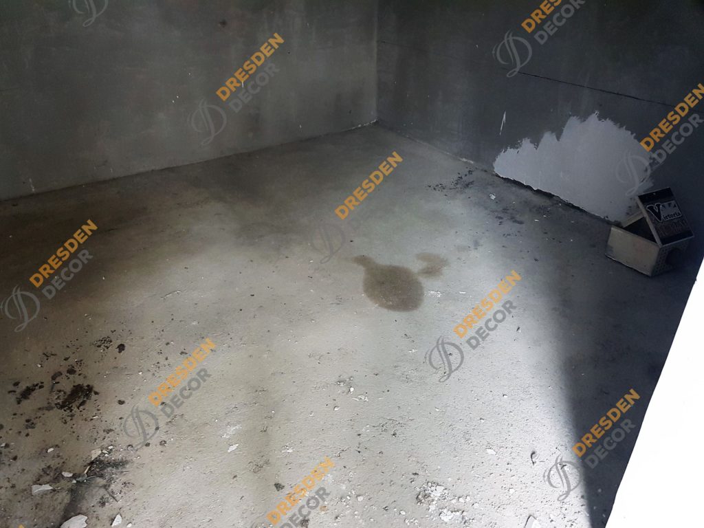 Floor being cleaned