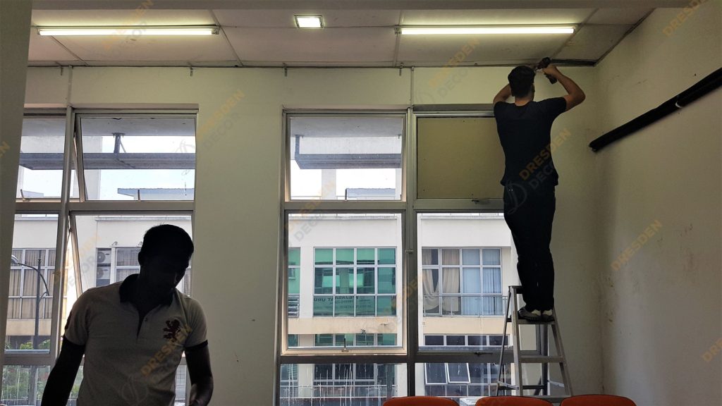 Blinds Installation in progress