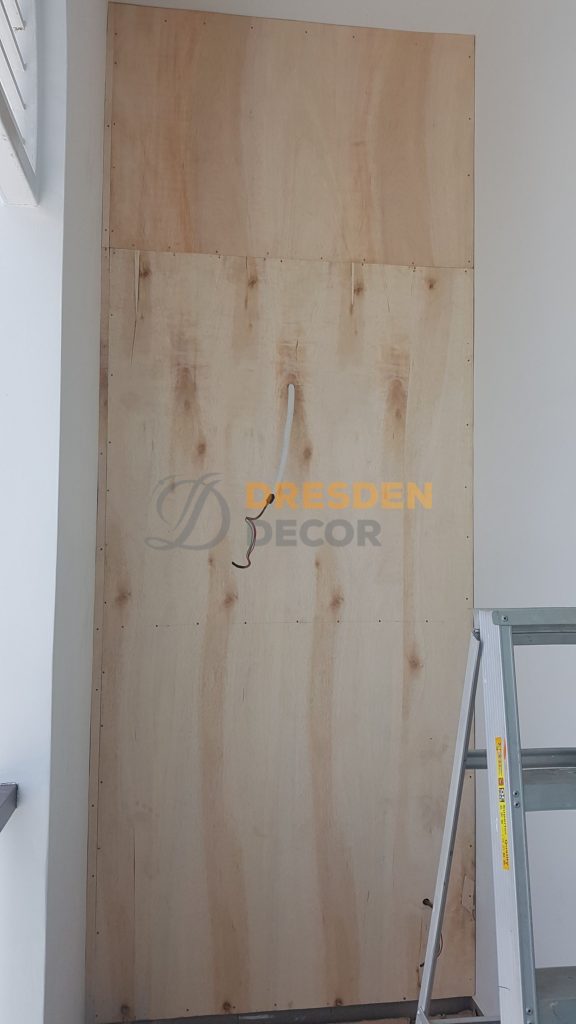 Wall before installation