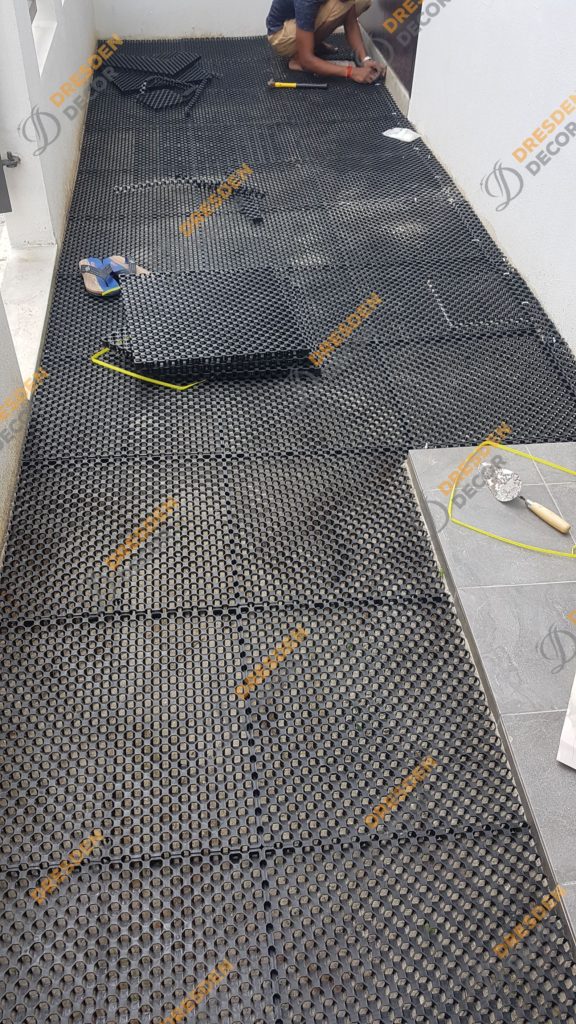 laying of the drain cell