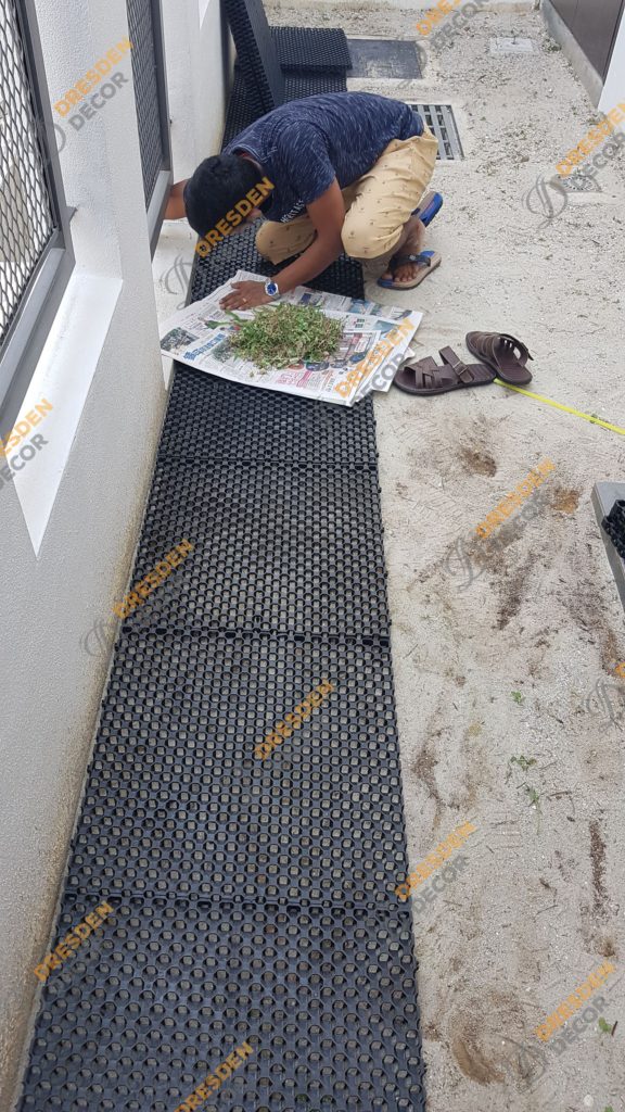 laying of the drain cell