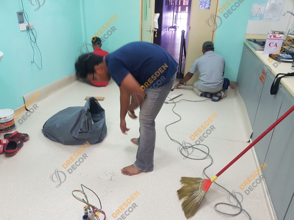 Cleaning works in progress